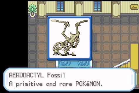 is aerodactyl a legendary pokemon|aerodactyl fossil fire red.
